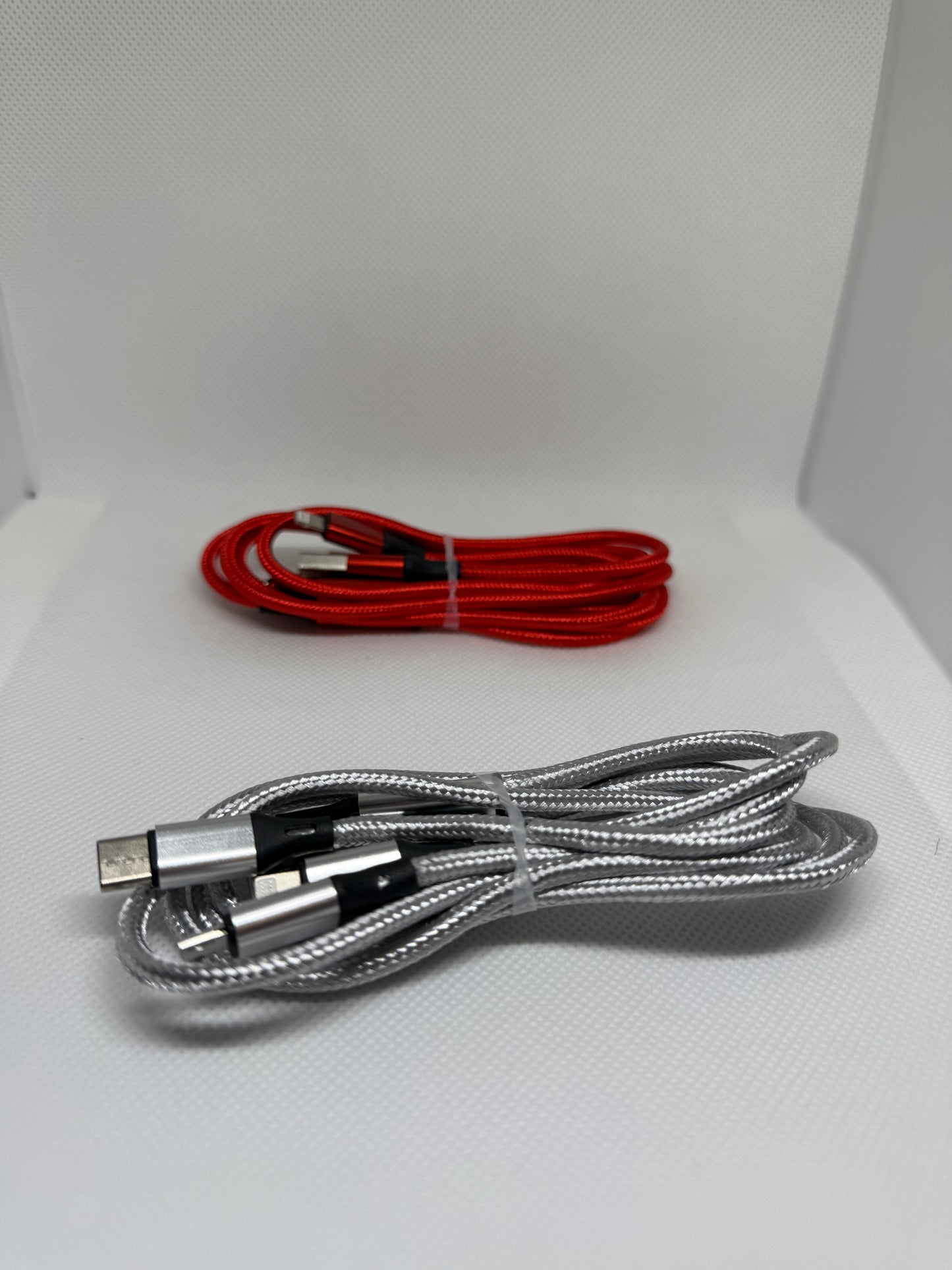 3 in 1 Multi Use Silver Charger (iPhone & Android)