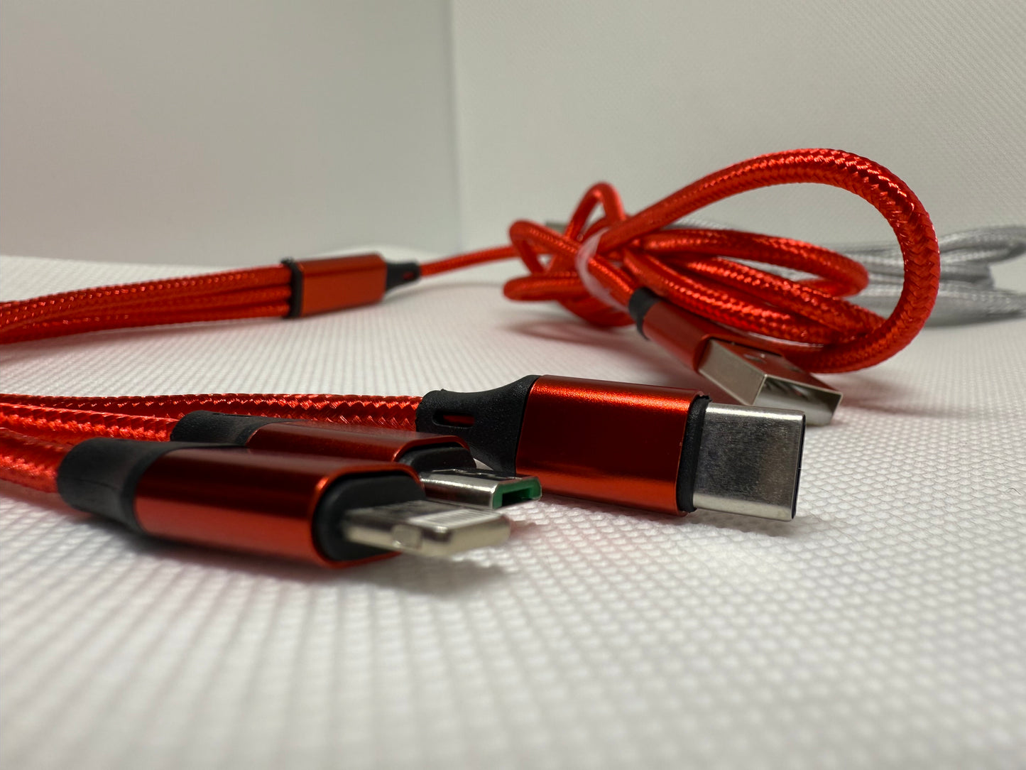 3 in 1 Multi Use Silver Charger (iPhone & Android)